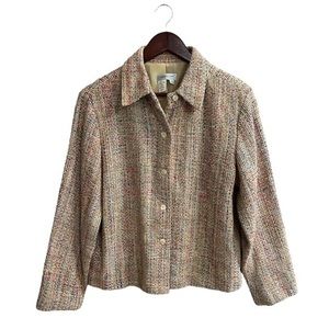 Coldwater Creek Multicolor Tweed Blazer